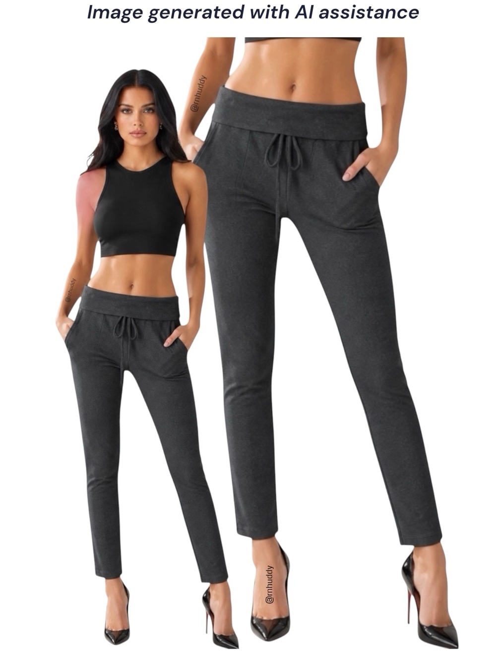 Bobi L charcoal Luxe Jogger